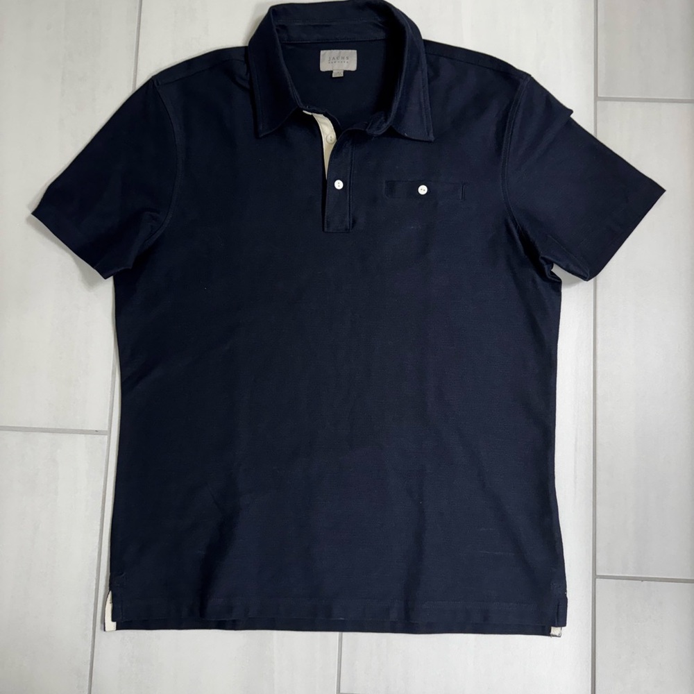 Jach’s NY Men’s Black Polo Shirt, size Large